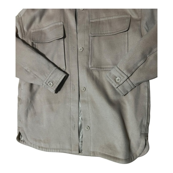 Abercrombie & Fitch Tan Oversized Shirt Jacket Size Medium Shacket - Picture 6 of 16